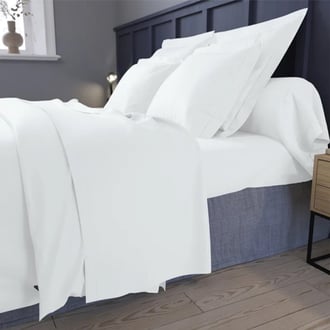 Drap housse PERCALE bonnet 30 Blanc