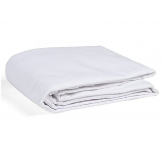 Drap plat POLYCOTON STANDARD blanc ourlet 2/2 Blanc