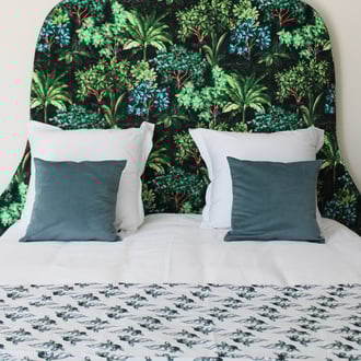 Pack Ensemble un chemin de lit et deux coussins Ambiance Fish