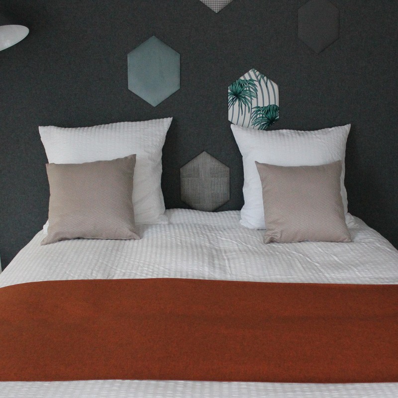 Pack Ensemble un chemin de lit et deux coussins Ambiance Ida 