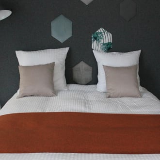 Pack Ensemble un chemin de lit et deux coussins Ambiance Ida