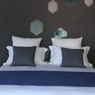 Pack Ensemble un chemin de lit et deux coussins Ambiance Marin