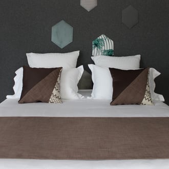 Pack Ensemble un chemin de lit et deux coussins Ambiance Sarah