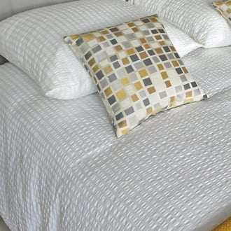 Housse de couette SORENTE sac avec passe main Blanc