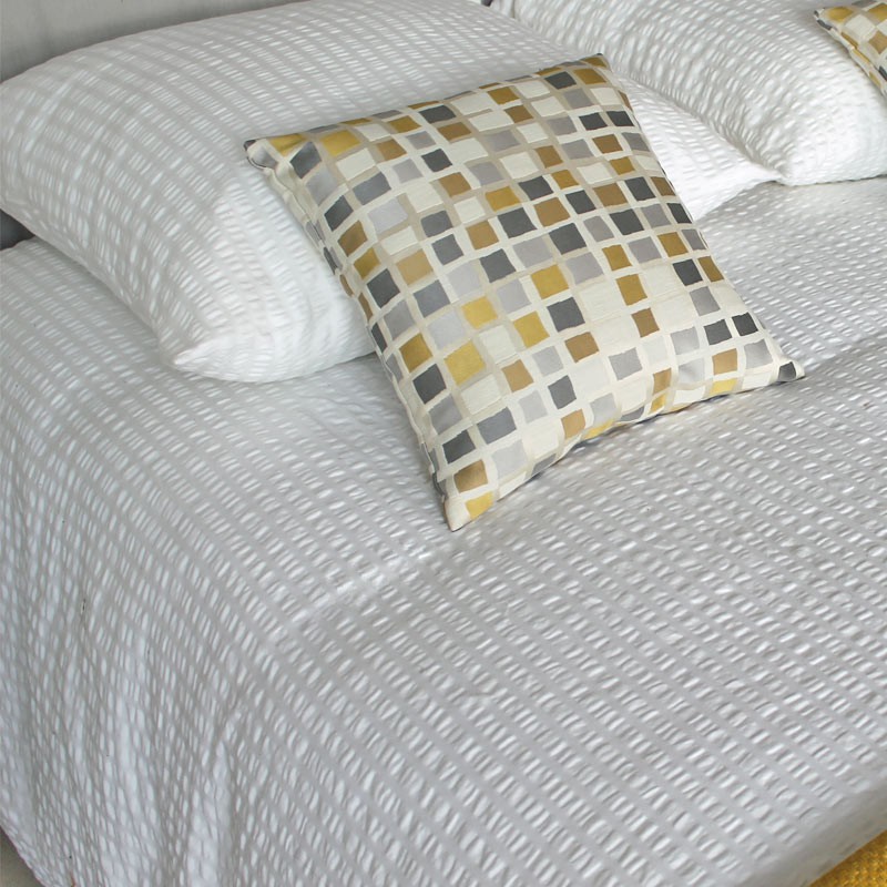 Taie d'oreiller SORENTE sac avec rabat de 40cm Blanc