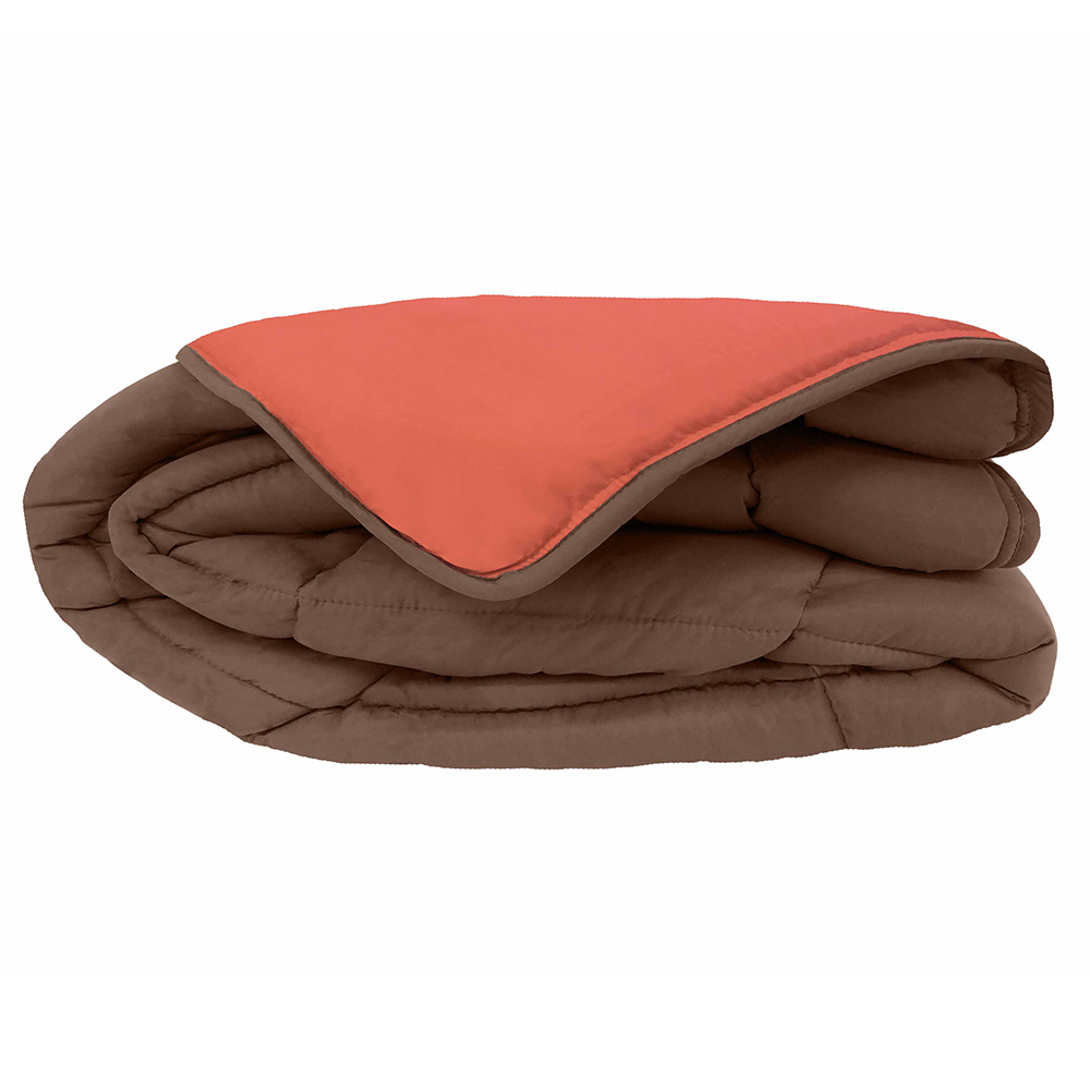 Couette CLEAN BICOLORE 400 GR/M² Chocolat-Corail