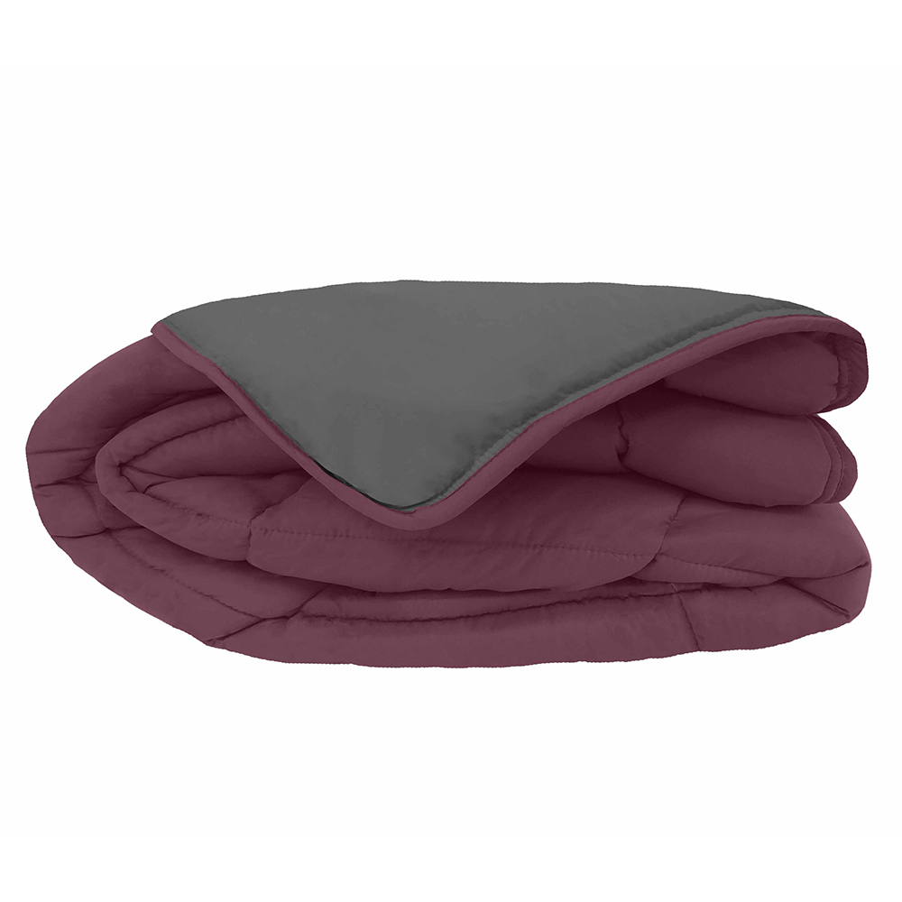 Couette CLEAN BICOLORE 400 GR/M² Prune-Gris